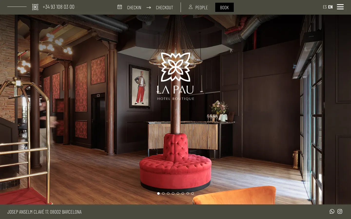Hotel La Pau (EnjoyBCN Group) website home page