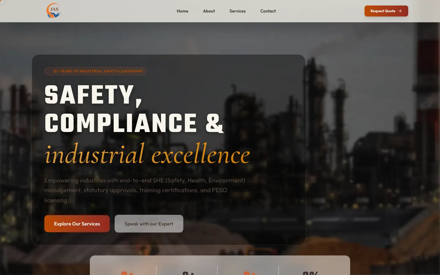 JAS Associates website home page