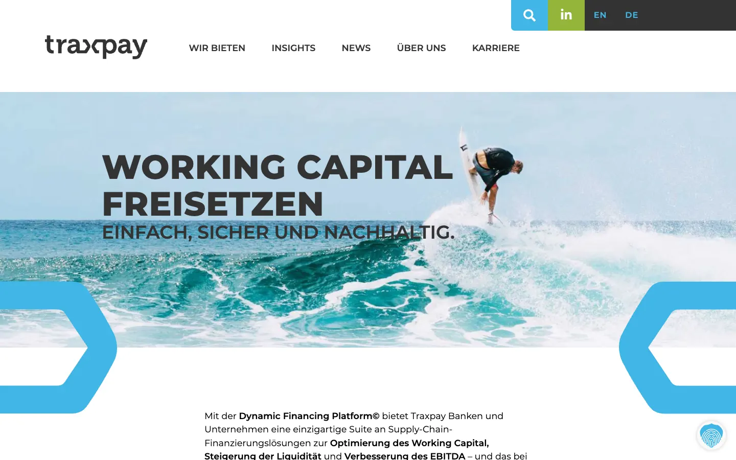 Traxpay website home page
